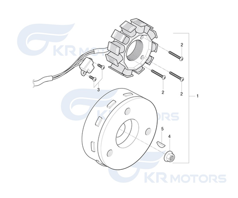 1. MAGNETO ASSY (GD250R) 32100HD8500