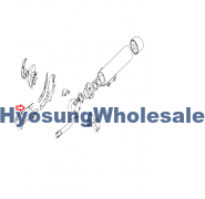 14712HP9500 Hyosung Aquila Exhaust Cover Front Outer GV650