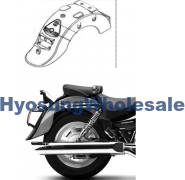 45511HJW100CSN Hyosung Aquila Guard Rear Black Silver GV250