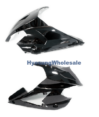 94411HP92020BK 94421HP92020BK Hyosung Black Left & Right Upper Fairings Pair GT125R GT250R GT650R GT650S