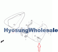 47421H99D00CR Hyosung Classic Cover Left Air Filter GV650 ST7