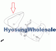 47411H99D00125 Hyosung Classic Cover Right Air Filter Black GV650 ST7