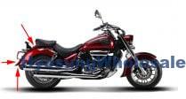 Hyosung Classic Guard Rear Candy Red GV650 ST7 – Hyosung