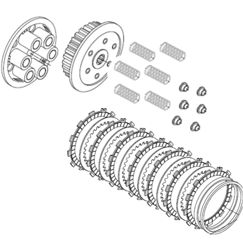 21411HN9102 21411HN9101 21462HN9101 09440H20003 21441HN9100 21451HN9100 21442HN9100 21443HN9100 21444HN9100 Hyosung Engine Clutch Assembly GT650 GT650R GV650