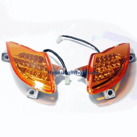 35602HP7600 35601HP7600 Hyosung Front Turn Signal Set Amber Lens Hyosung MS3 250