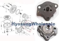 16400HG5162 16400HG5101 16510H05240 16400HG5103 Hyosung Genuine Oil pump Assembly GT250 GT250R GV250