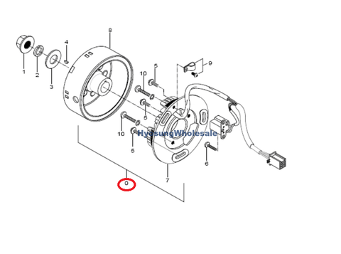 32100HG2680 32101HG2680 32102HG2670 Hyosung Magneto Assy SF50R SF50B