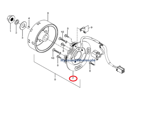 32101HG2680 Hyosung Stator Coil assy SF50R SF50B