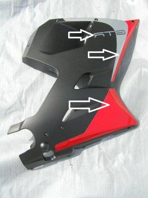 94432HC97B00LG Hyosung Sticker kit Lower Fairing Right GT125R GT250R GT650R