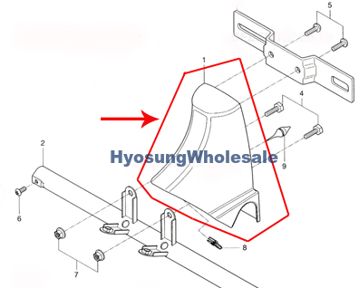 45541HJ8201 Hyosung Tail Rear Cover GV250